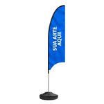 Wind Banner Seu Tema Aqui Modelo Vela Fly Flag Dupla Face 3,2m Completo