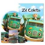 Kit Casado Veste Fácil Trio de Capas Cilindros + Painel Redondo + Painel Retangular Tema Zé Coleta