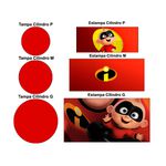 Trio Capas Cilindros Tema Zezé Os incriveis Veste Fácil C/ Elástico