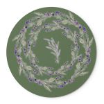 Painel Redondo Tema Lavanda Floral