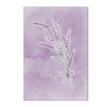 Painel Retangular Tema Lavanda Floral