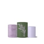 Trio Capas Cilindro Tema Lavanda Floral