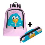 Mochila Infantil Feminina Trendy C/ Estojo