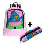 Mochila Infantil Feminina Trendy C/ Estojo