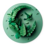 Painel Redondo Tema Natureza Papercut