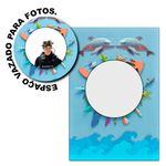 Painel Vazado Retangular Tema Oceano Papercut