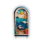 Capa Painel Romano Tema Oceano Papercut