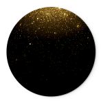 Painel Temático Glitter Preto/Dourado Veste Fácil C/ Elástico 