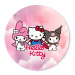 Painel Redondo Abre Fácil Pegue Monte Hello Kitty 2