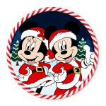 Painel Redondo Abre Fácil Pegue Monte Tema Mickey Natal