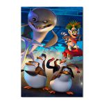 Painel Festa Retangular Tema Pinguins de Madagascar 