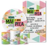 Trio Capas + Painéis Casado Tema Minha Mãe é Uma Peça Veste Fácil C/ Elástico