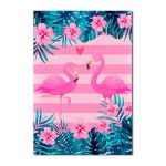 Painel Festa Retangular Flamingo Tropical