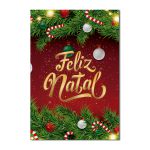 Painel Festa Retangular Tema Feliz Natal