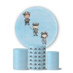 Kit Painel Cilindro Tema Policial Baby