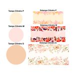Trio Capas Cilindros + Painel Flores 2 Veste Fácil