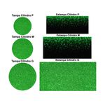 Trio Capas Cilindros + Painel Glitter Verde Veste Fácil