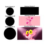 Trio Capas Cilindros + Painel Pantera Cor de Rosa Veste Fácil