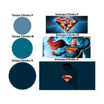 Trio Capas Cilindros + Painel Tema Superman 2 Veste Facil