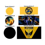Trio Capas Cilindros + Painel Tema Wolverine Veste Facil