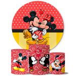 Trio Capas Cilindros + Painel Mickey e Minnie 2 Veste Fácil 