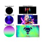 Trio Capas Cilindros + Painel Tema Arlequina Veste Fácil