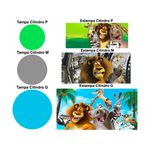 Trio Capas Cilindros + Painel Tema Madagascar Veste Fácil