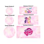 Trio Capas Cilindros + Painel Tema Little Pony 2 Veste Fácil