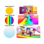 Trio Capas Cilindros + Painel Tema Vera e o Reino do Arco Íris Veste Fácil