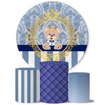 Trio Capas Cilindros + Painel Tema Ursinho Príncipe 2 Veste Fácil