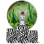 Trio Capas Cilindros + Painel Tema Zebra Veste Fácil