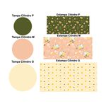 Trio Capas Cilindros + Painel Tema Abelha Veste Fácil 