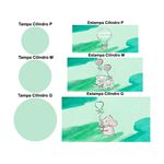 Trio Capas Cilindros + Painel Tema Elefante Verde Veste Fácil