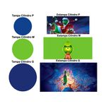 Trio Capas Cilindros + Painel Tema Grinch Veste Fácil
