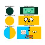 Trio Capas Cilindros + Painel Tema Hora de Aventura Veste Fácil