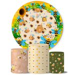 Trio Capas Cilindros + Painel Tema Abelha Veste Fácil 