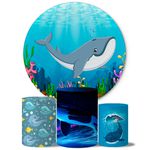 Trio Capas Cilindros + Painel Tema Baleia Veste Fácil 