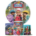 Trio Capas Cilindros + Painel Tema Dino Ranch Veste Fácil 