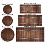 Trio Capas Cilindros + Painel Tema Boteco Veste Fácil