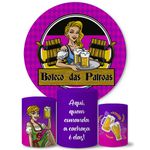 Trio Capas Cilindros + Painel Tema Boteco das Patroas Veste Fácil