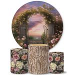 Trio Capas Cilindros + Painel Tema Jardim 2 Veste Fácil