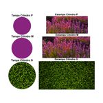 Trio Capas Cilindros + Painel Tema Jardim Veste Fácil