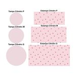 Trio Capas Cilindros + Painel Tema Jardim 4 Veste Fácil