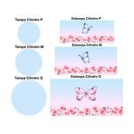Trio Capas Cilindros + Painel Tema Virgem Maria Cute Veste Fácil