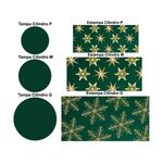 Trio Capas Cilindros + Painel Tema Feliz Natal 7 Veste Fácil