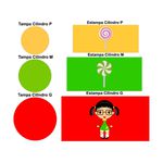 Trio Capas Cilindros + Painel Tema Chiquinha Cute Veste Fácil