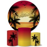 Trio Capas Cilindros + Painel Tema Tardezinha 4 Veste Fácil