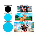 Trio Capas Cilindros + Painel Tema Touro Ferdinando 2 Veste Fácil