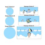 Trio Capas Cilindros + Painel Tema Ursinhos 5 Veste Fácil