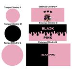 Trio Capas Cilindros + Painel Tema Black Pink Veste Fácil
